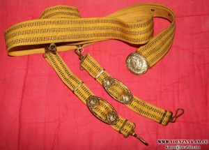 Портупея к морскому (ВМФ) кортику СССР с подвесами, желтая