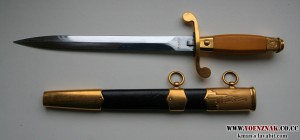 Кортик СССР общ. 1954г. № 8420 "ЗиК" позолочен, отличное