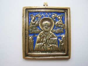 Плакетка Николай с предстоящими ЭМАЛЬ