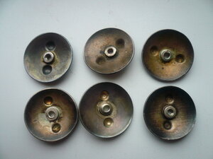 Гайки серебро (6 шт.)