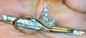 Заколка на галстук- подводная лодка