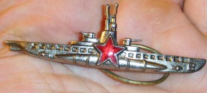 Заколка на галстук- подводная лодка