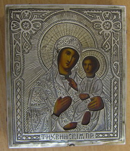 Иконка - Тихвинская ПБ, красивая резьба, 84 пр.