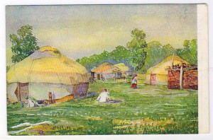 Киргизские юрты, чехословацкие легионеры