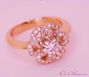 Кольцо "Шведская любовь с брильянтами" 1,76 С, Аu 3,7 г