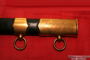 Ножны к безкнопочному кортику ВМФ СССР, позолоченные