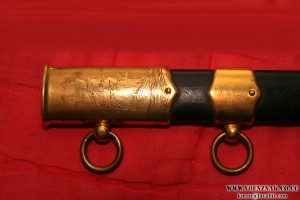 Ножны к безкнопочному кортику ВМФ СССР, позолоченные