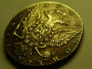 Рубль отличный 1765 ЯI