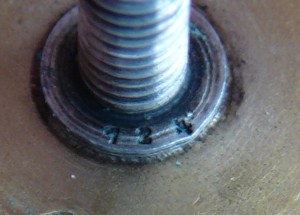 Орден Ленина винт № 6970 с № на пятке винта 724