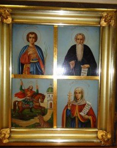 Икона - Св.Александр + Мина + Иоанн Рильский + Параскева