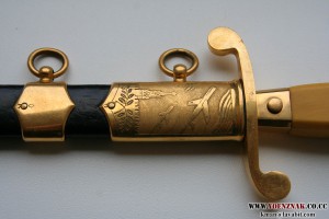 СССР кортик ВВС (авиа) ЗиК 1950 г. №05880 оригинал, позолота