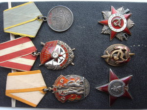 Знак Заслуженный работник НКВД с доком+ордена БКЗ,ЗП,ЗБЗ.