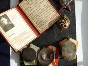 Знак "Заслуженный работник НКВД"№2753,грамота+КЗ,ОВ2,БКЗ,ЗБЗ