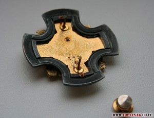 Церковный знак, крест, "Святой Николай Чудотворец", бархатны