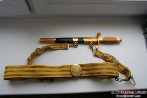 СССР ВМФ 1958г в родной позолоте с портупеей