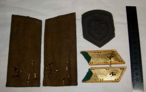 Пограничные погоны, петлицы и шеврон на рукав