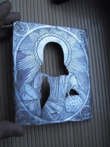 Икона Господь Вседержитель(серебряный оклад,киот)...