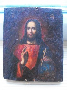 Икона Господь Вседержитель(серебряный оклад,киот)...