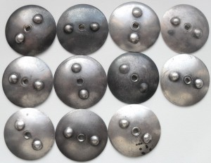 Закрутки ступенчатые 11шт. Серебро