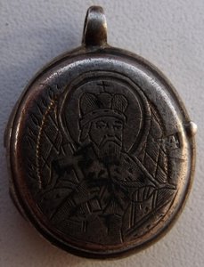 Финифть. Кулон в серебре 84 пр.