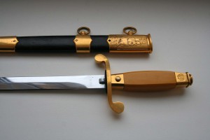 СССР кортик ВМФ 1951 № 6167, родная позолота, ориг.