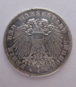 3 марки 1908 Lubeck