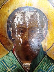 Николай Чудотворец открытый оклад большая.