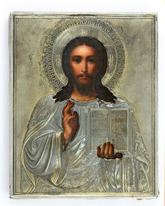 икона Господа Вседержителя, СГ, 84. Накладная рубашка. 22 см