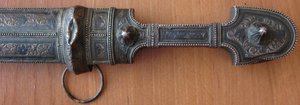 Кинжал серебро, чернь