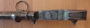 Кинжал серебро, чернь