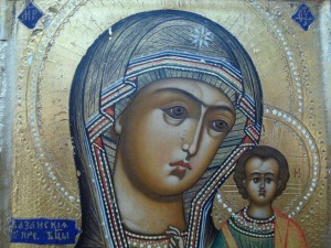 Казанская БМ на золоте.