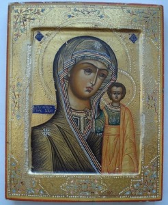 Казанская БМ на золоте.