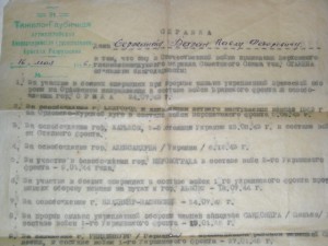 Благодарность, сводная (7 городов СССР)