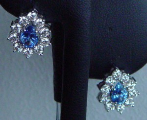 Серьги - сапфиры и бриллианты