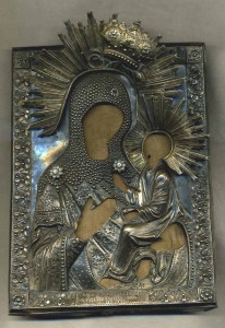 Икона Тихвинской БМ. Серебро 1830г.