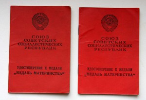 2 дока медаль материнства 1 и 2 ст. на одного