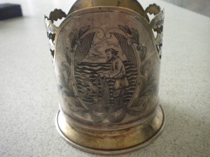 Подстаканник, серебро 875пр.
