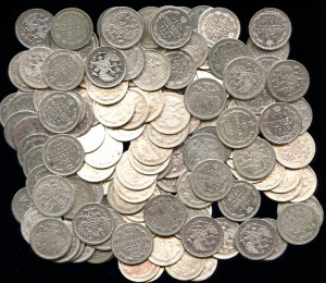 Гривенники с 1867 по 1916 год. 170 шт.