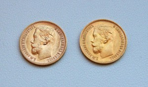 Две 5 рублей Николай II 1898 1899 годов
