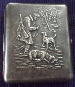 Портсигар "Охота" довоенный