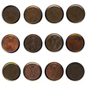 Россия для Финляндии. 1 пенни с 1883 по 1917 год.