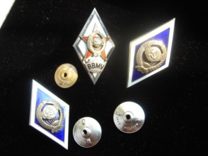 Три серебряных ромбика Универ 15лент+Универ 16 лент+ВВМУ