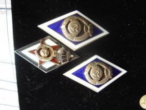 Три серебряных ромбика Универ 15лент+Универ 16 лент+ВВМУ