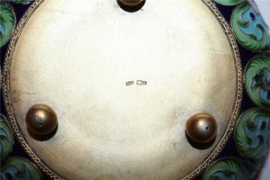 Сахарница - эмаль,позолота.