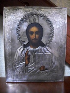 Икона Господь Вседержитель.Оклад Серебро