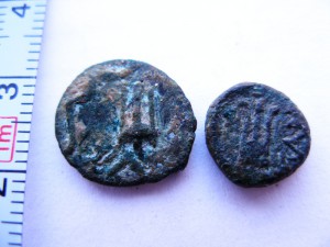 Античные  монеты, настоящие.