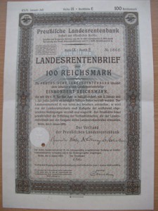 Германия облигация 100 reichsmark 1935г.