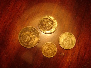 3 коп 1971, 1 коп 1990, 10 коп 1984, 15 коп 1961 из оборота.