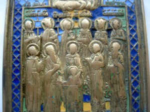 Муч.Кирик и Улита,Св.Прасковья,Евдокия,Варвара на 4 эмалях.