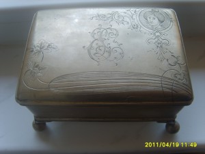 ШКАТУЛКА СЕРЕБРО 84 ВЕС 520ГР